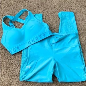 Underarmour leggings and sports bra set